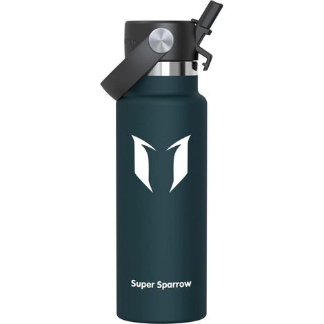 Trinkflasche Edelstahl Thermobecher FlipFlow BPAFrei 350 ml C- Jade (1/5)