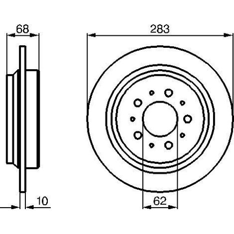 Lot de 2 Disques de frein BOSCH 0 986 478 445 VOLVO 272248