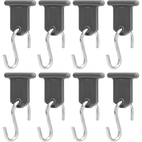 Set mit 8 S-Haken für Campingmarkisen, Wohnmobil-Markisenlampenfassungen, Zelt- und Partyzeltbefestigungen, praktisches Zubehör für die Außenbeleuchtung (1/5)