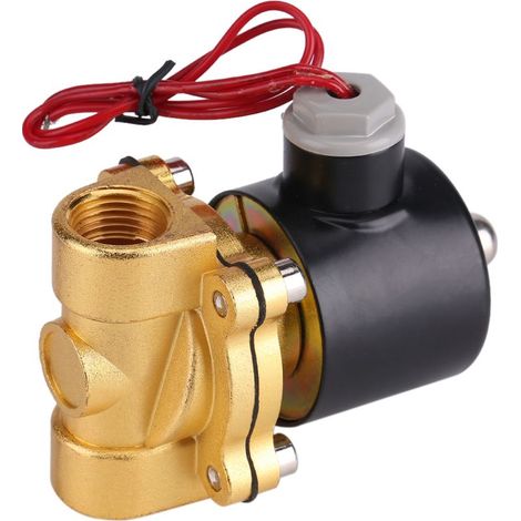 Válvula solenoide eléctrica con posición normalmente cerrada, 220 V DN15, 1/2 pulgada, para agua, aceite, aire y gas. (1/5)