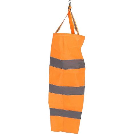Manche à air réfléchissante avec indicateur de direction du vent pour une utilisation extérieure, aéroports, fermes, jardins, parcs, orange, 60 cm (1/5)