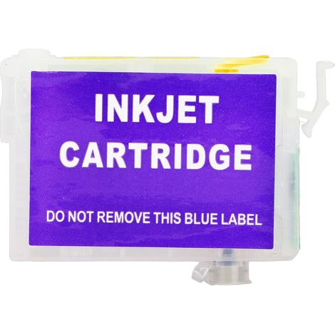 Cartouche d'encre PP rechargeable remplacement noir blanc couleur pour impression Stylus T25 TX125 TX135Jaune (T1334) (1/5)