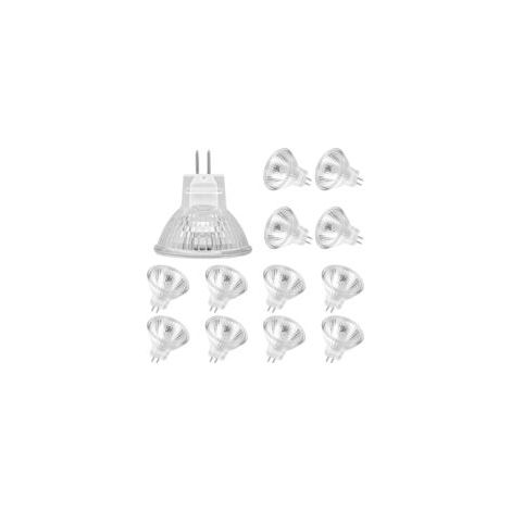 Ampoule halogène Quartz MR16 (paquet de 12), lampe halogène 12V 35W, ampoule MR16, lumière blanche chaude 2700K (1/4)