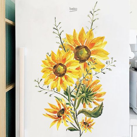 tournesol Romantique Chambre D'enfant Chambre  Coucher Salon Entre Dcoration Intrieure Stickers Muraux (1/5)