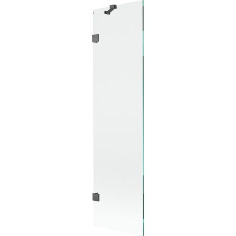 Mexen Lunar paravento per doccia 1 anta 50 x 150 cm, trasparente, grigio canna di fucile spazzolato - 897-050-000-66-00 (1/5)