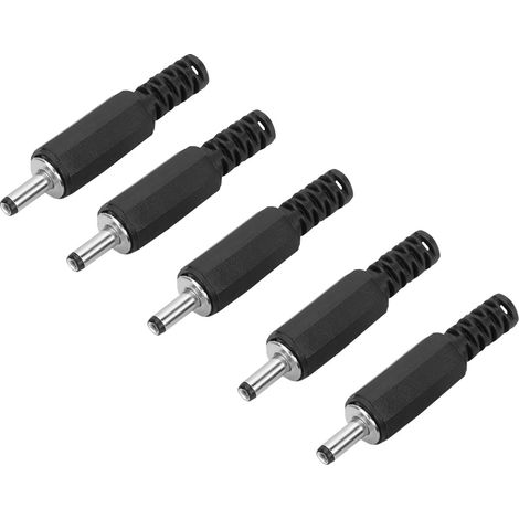 Lot de 5 connecteurs coaxiaux mâles d'alimentation CC 1,3 mm x 3,5 mm (1/5)