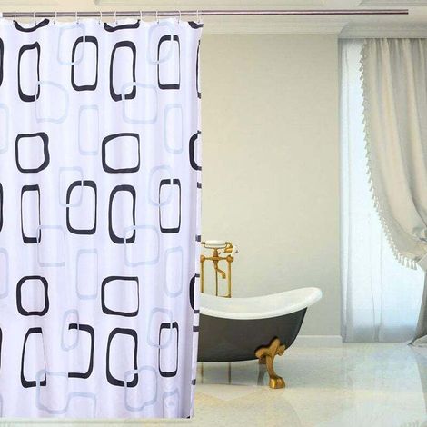 Duschvorhang 180 x 240 cm, wasserdicht, schimmelresistent, mit antibakteriellen, schimmelresistenten Ringen, Badezimmer, Breite x Höhe 180 x 240 cm