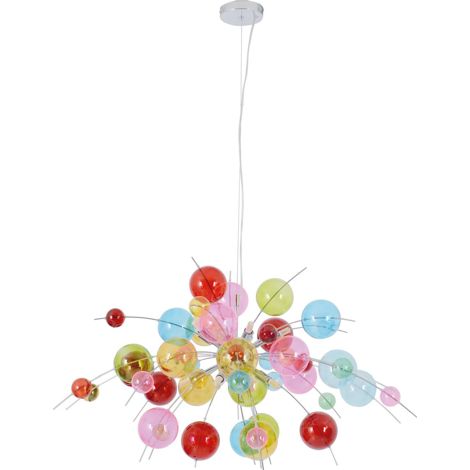 Naeve EXPLOSION Plafonnier sphérique multicolore de 98 cm, 10 ampoules G9