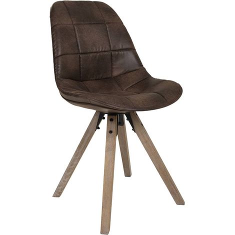 Silla tapizada marrón 48x44x47/84 (1/5)