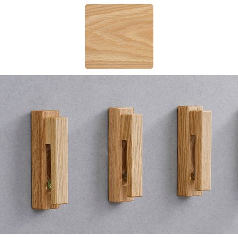 Porte-serviettes mural en bois avec crochet pour cuisine et salle de bain