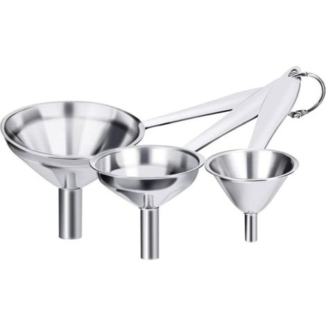 304 stainless steel oil funnel with filter, small large diameter domestic wine funnel, kitchen oil pourer, small oil funnel (1/5)