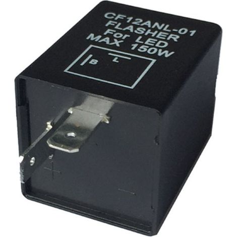 1 Relais de clignotant électronique, 2 broches, correction hyper flash LED, 12V 20A, pour moto voiture (1/5)