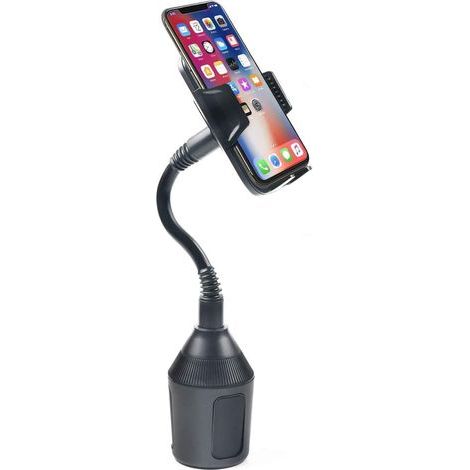 Universelle Autohalterung mit 8,4 cm flexiblem Arm, verstellbarer Getränkehalterhalterung für iPhone, Smartphone und Handy (1/5)