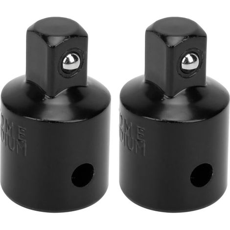 2-piece socket adapter/converter for ratchet wrenches, high-carbon steel, 1/2" to 3/8" conversion tool. (1/4)