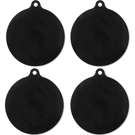 Alfombrilla aislante térmica de silicona de 4 piezas, resistente al calor, antideslizante, para encimera, utensilios de cocina, color negro. (1/5)