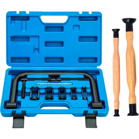 Kit Compresor De Muelles De Válvulas Para Motos Y Coches Universal y Herramienta Esmeriladora De Valvulas 2 unidades (1/5)