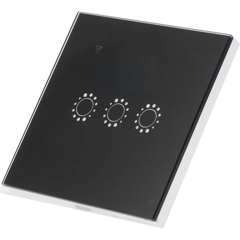 Interrupteur tactile intelligent WiFi 95-250 V 10 A conforme aux normes européennes, compatible avec l'application de commande vocale Alexa. (1/5)