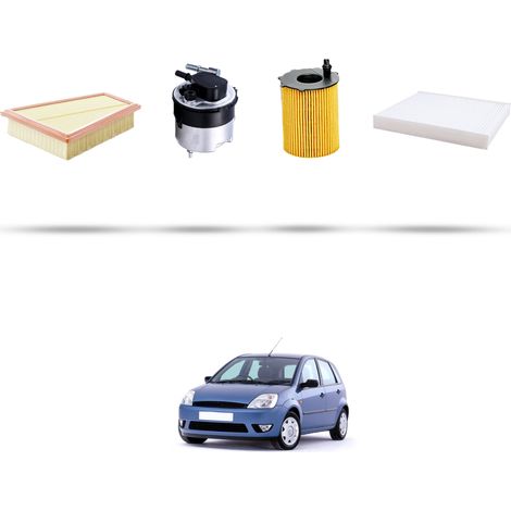 Kit tagliando 4 filtri compatibile con Ford Fiesta V 1.6 tdci 66kw dal 2004 (1/5)