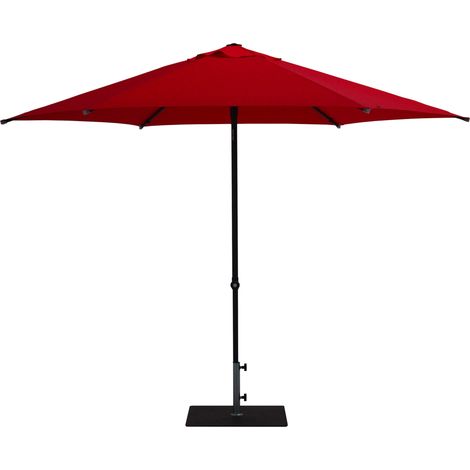 Ombrellone da Giardino Ø3 m Palo Ø38 mm in Alluminio Tessuto Poliestere Trend Rosso (1/5)