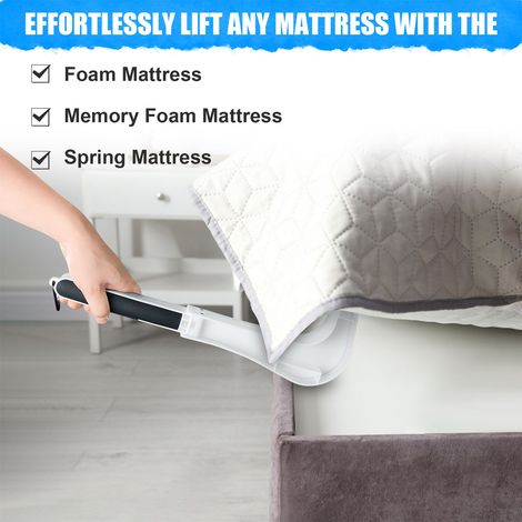Lève-matelas pliable en ABS antidérapant, outil pour border les draps, accessoire de maison blanc (1/5)
