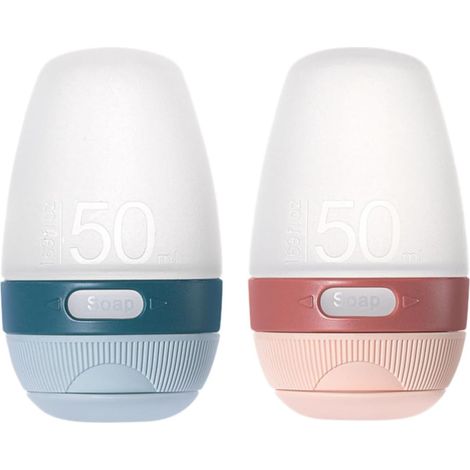 2 Pièces Flacon Distributeur de Lotion en Silicone Portable (1/5)
