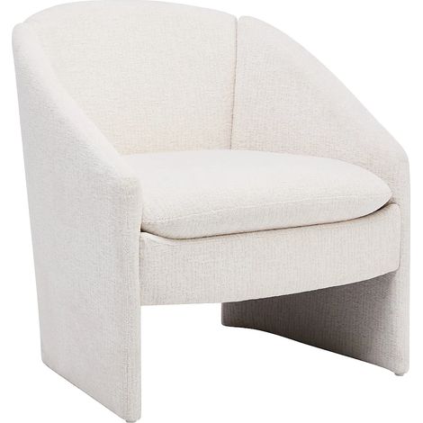 Poltrona in tessuto testurizzato beige - TAROLO (1/4)