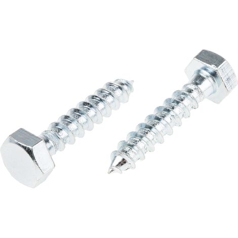 Rs Pro – Vis tire-fond 50mm – Filetage 10mm – Acier trempé galvanisé – Tête hexagonale – Sachet de 25 vis pour fixation durable