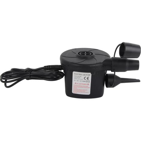 Pompe à air électrique DC12V pour gonfler et dégonfler à domicile, gonfleur électropompe pour matelas pneumatiques, lits gonflables et jouets gonflables avec 3 embouts (1/5)