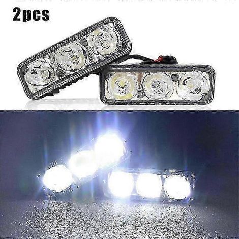 2x 3-LED Superweiß Hochleistungs-Tagfahrlicht Nebelscheinwerfer Universal-Tagfahrlicht SZRH AS