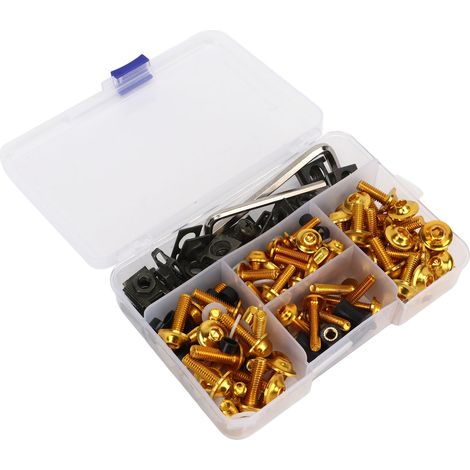 177-teiliges Motorradverkleidungsschrauben-Set aus Aluminium, stabiler und leistungsstarker Ersatz für NINJA 250 300 (1/5)