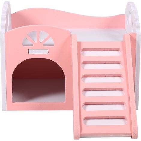 Hamster petit Animal château maison de couchage nid exercice jouet rose (1/5)