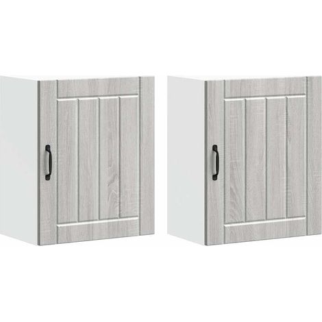 Maison Exclusive - Armoires murales de cuisine 2 pcs Lucca Gris Sonoma en bois d'ingénierie