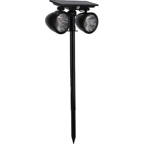 Lampadaire Solaire à Projection avec Détection de Mouvement, Éclairage Bicolore pour Jardin et Plantes (1/5)