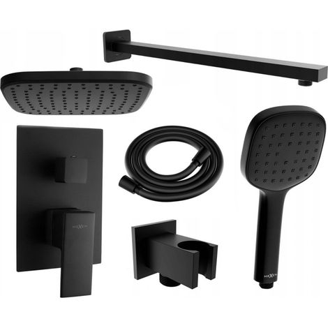 Mexen Uno DR33 Brausegarnitur für Unterputzmontage, Schwarz - 71435DR33-70
