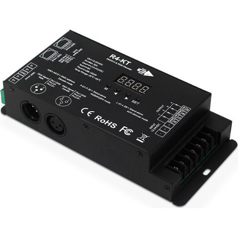 4-channel DMX512 decoder, RDM function, RGBW DMX controller for stage lighting R4-KT