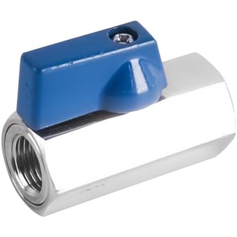 Mini-vanne à Boisseau sphérique en Acier Inoxydable Mini-vanne à Boisseau sphérique 1/4 Pouce BSP Femelle à Femelle Vanne d'arrêt (1/5)