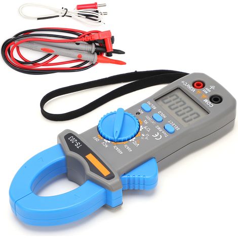 Pince ampèremétrique numérique TS-203, mesure tension AC/DC, courant, résistance et capacité, testeur multimètre sans pile incluse (1/5)
