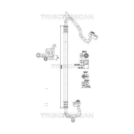 Conduite à haute/basse pression, climatisation TRISCAN 9010 16043 FORD 1767167
