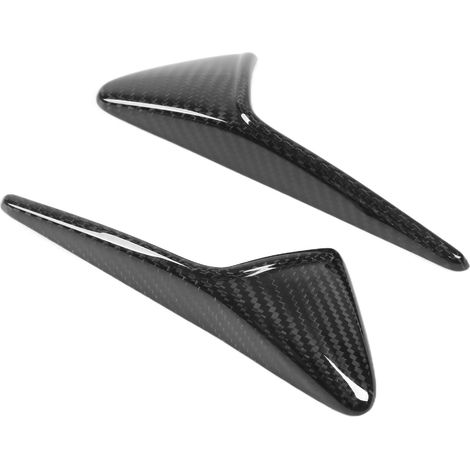 Paire de caches latéraux de caméra en fibre de carbone véritable, garniture brillante de remplacement pour Tesla Model 3 et Model Y (1/5)