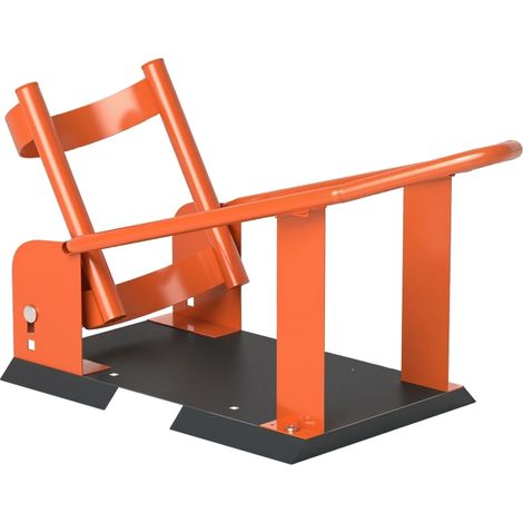 Support de moto ajustable en acier pour roues avant 15-21 pouces, capacité 816,5 kg, orange (1/5)