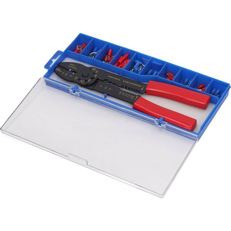 Crimpzange für Drahtklemmen, PVC-isoliertes Klemmen-Crimpwerkzeug-Set für Abisolier- und Verdrahtungsprojekte (1/5)