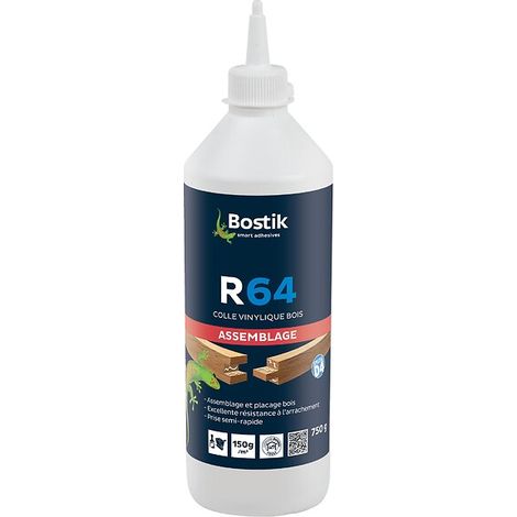 Bostik – Colle multi-usage pour bois massifs et dérivés – Excellente tenue à l'humidité – Classe D4 EN 204 – Temps ouvert 12 min à 20°C
