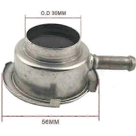 Goulot de remplissage d'eau en acier inoxydable pour radiateur, diamètre extérieur 220/56 mm bouchon de radiateur assorti (1/5)