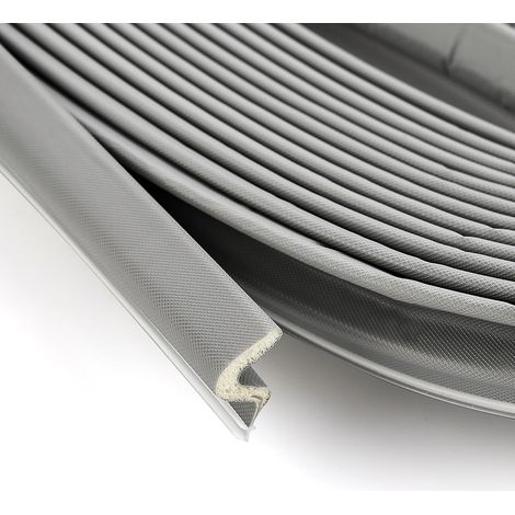Bande d'étanchéité de porte insonorisée Q – Bande d'isolation de porte extérieure pour grand espace – Facile à installer (gris, 0,9 m) (1/5)