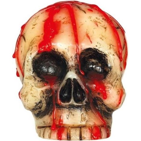 Bougie beige de 10 cm avec motif de crâne pour décorations d'Halloween, intérieur