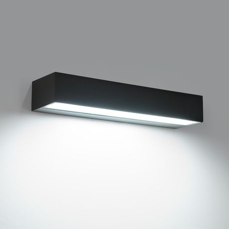 Applique Murale Exterieur, IP65 Étanche, 16W 6500K, Noir (1/5)