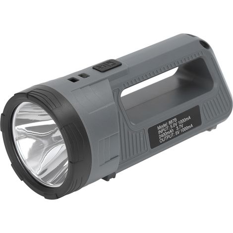 Tragbarer Suchscheinwerfer mit Akku und USB-Ladefunktion, Handlampe, IP65 wasserdicht (1/5)