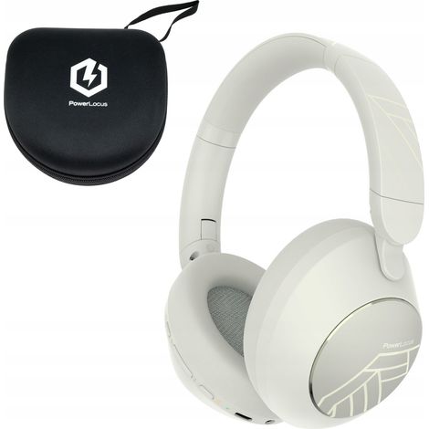 Cuffie wireless Bluetooth PowerLocus Orion Sand con custodia MikroAUX, 70 ore di utilizzo. (1/5)