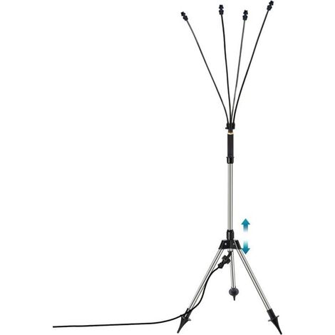Brumisateurs sur pied pour terrasse extérieure, système de brumisation portable à hauteur réglable avec conduite d'eau de 26 pied (1/5)
