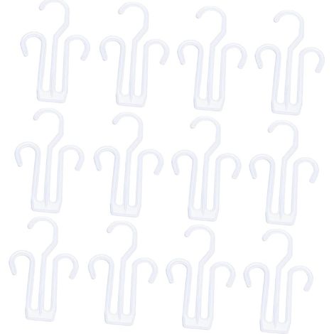 Crochets Blancs en Plastique Étendoir Suspendu Multifonction Lot de 20 pour Chaussures et Sandales pour Rangement à Domicile et Hôtel (1/5)